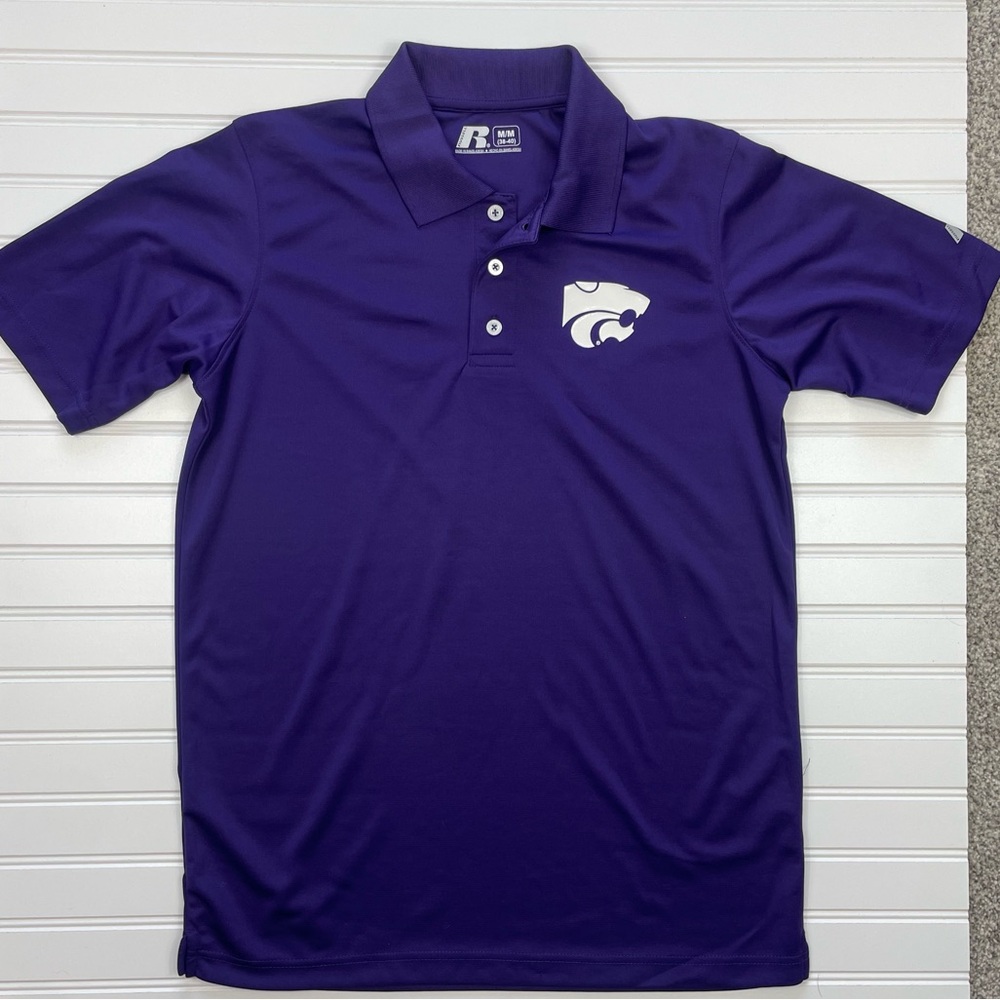 Kansas State University wildcats polo men’s medium 38-40 tec-like fabric